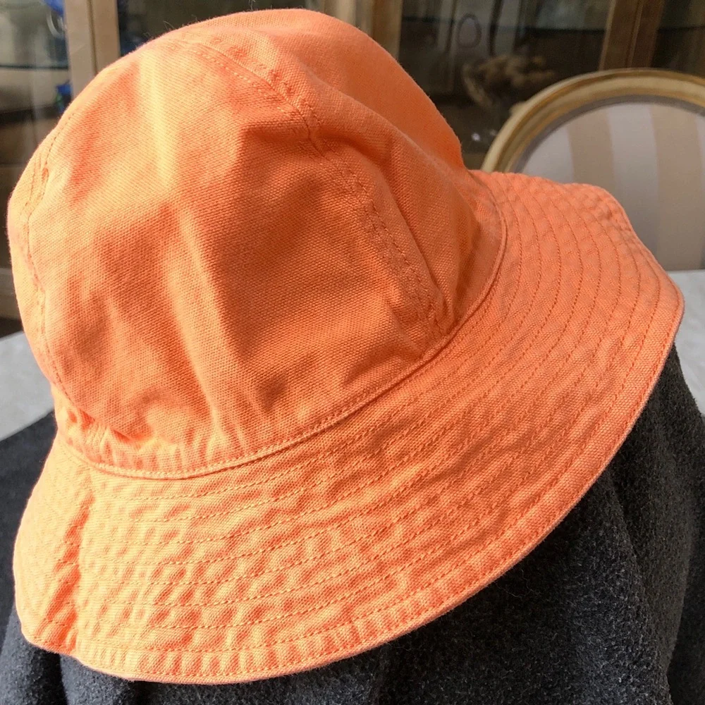 OshKosh B'Gosh Girls 100% Cotton Bucket Hat Pink + Flowers Size L-XL (5Yrs Up)